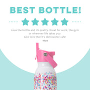 Flip & Sip Water Bottle - 20oz - Pink Confetti  Swig Life   