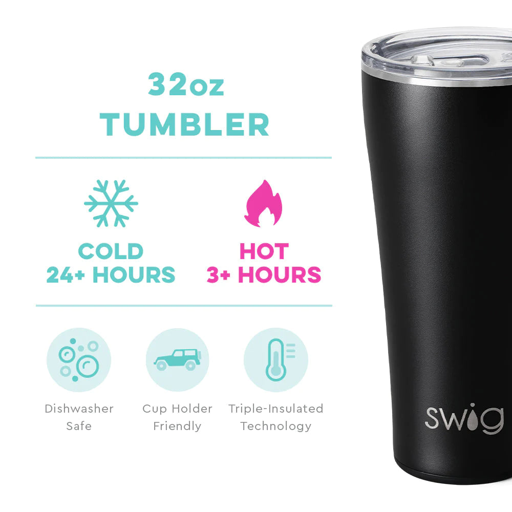 Tumbler - 32oz - Black  Swig Life   