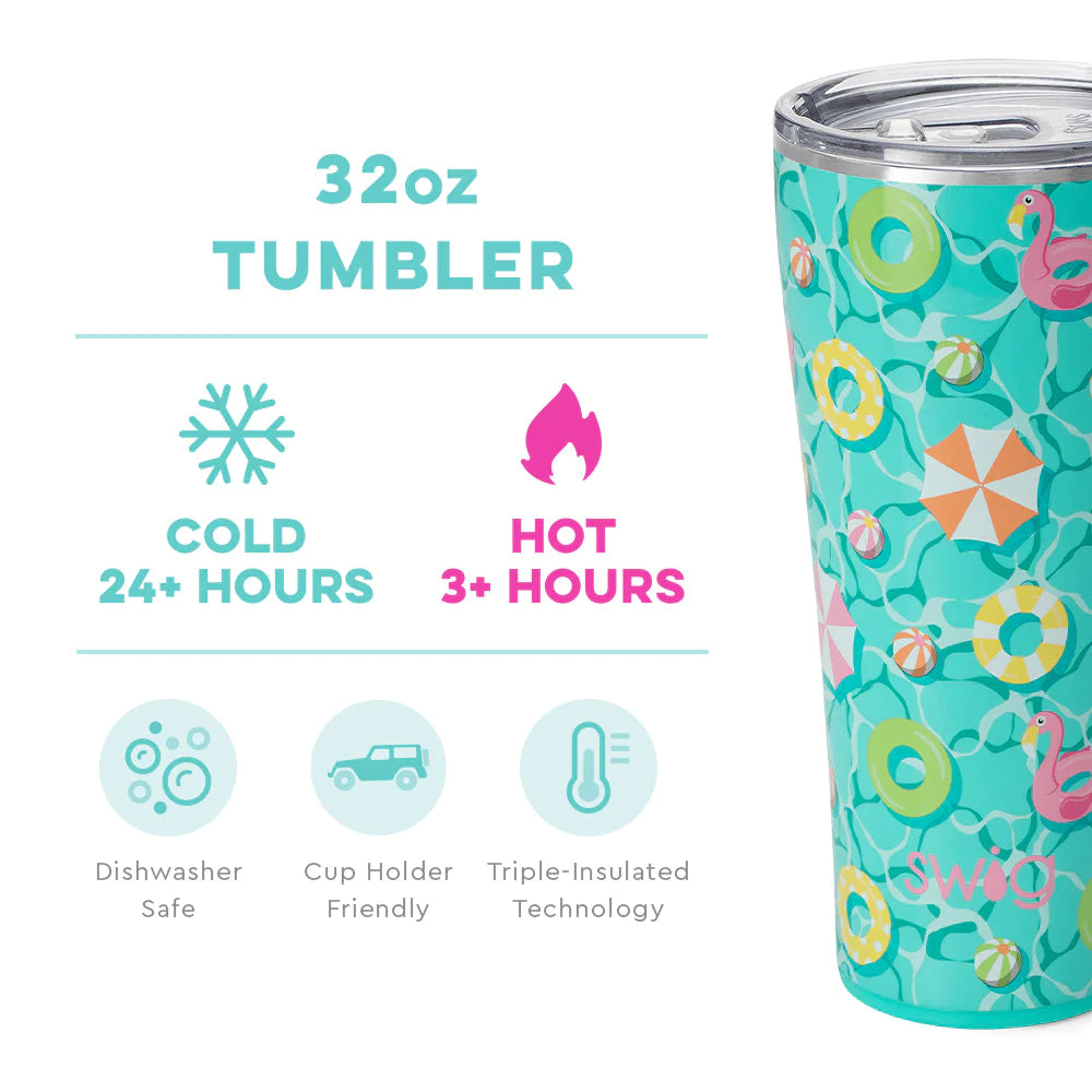 Tumbler - 32oz - Lazy River  Swig Life   