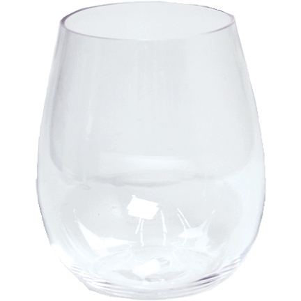 Acrylic Stemless Wine Glass - Clear  Caspari   