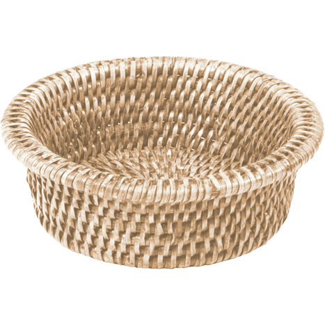 Wine Bottle Coaster - Bleached Rattan  Caspari   