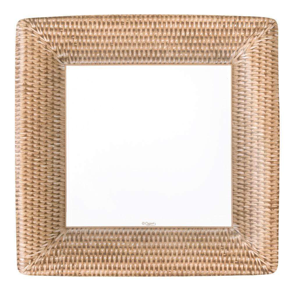 Rattan Dinner Plates Square  Caspari   