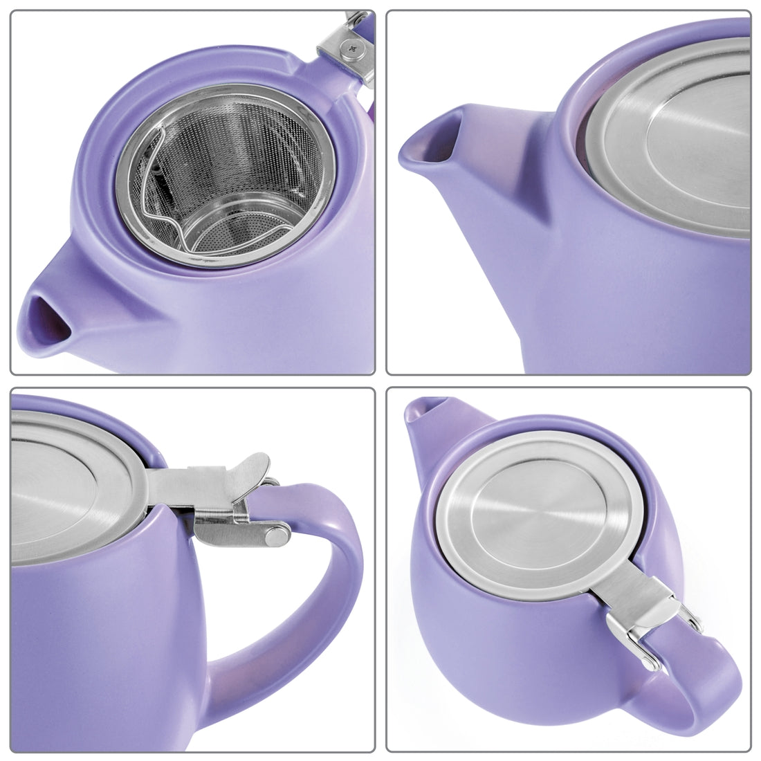 Pluto Violet Porcelain Teapot Infuser 18.2 oz.  TEALYRA   