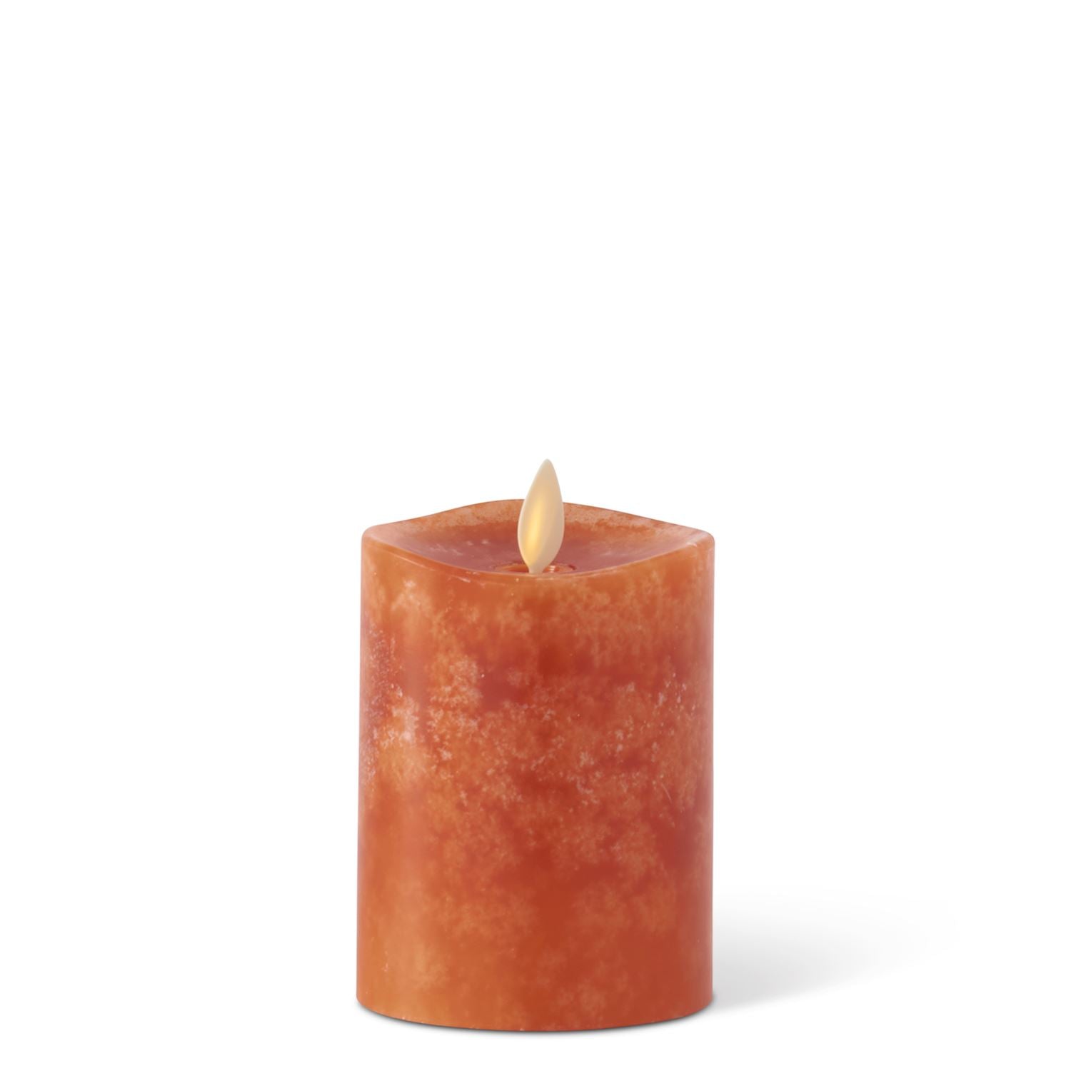 Orange Wax Luminara Medium Indoor Pillar Candle  K&K Small  