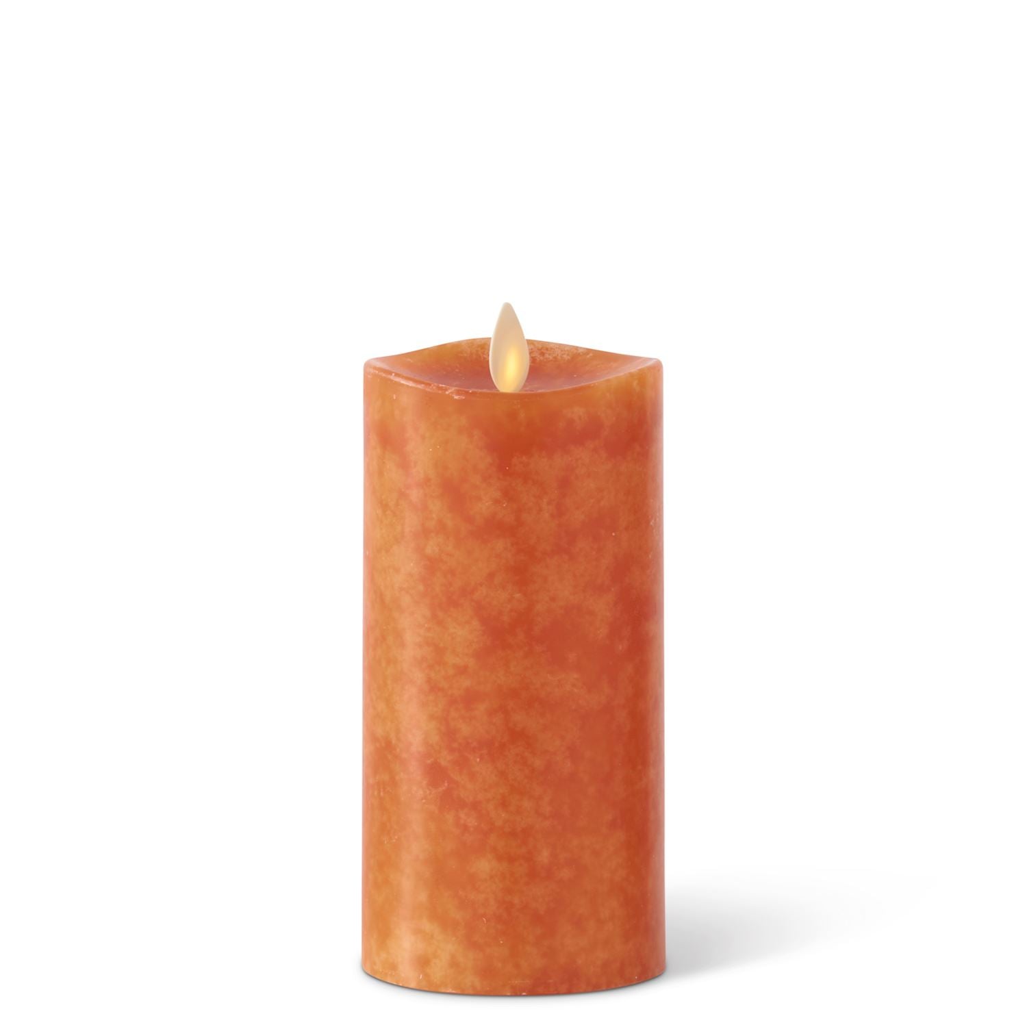 Orange Wax Luminara Medium Indoor Pillar Candle  K&K Medium  