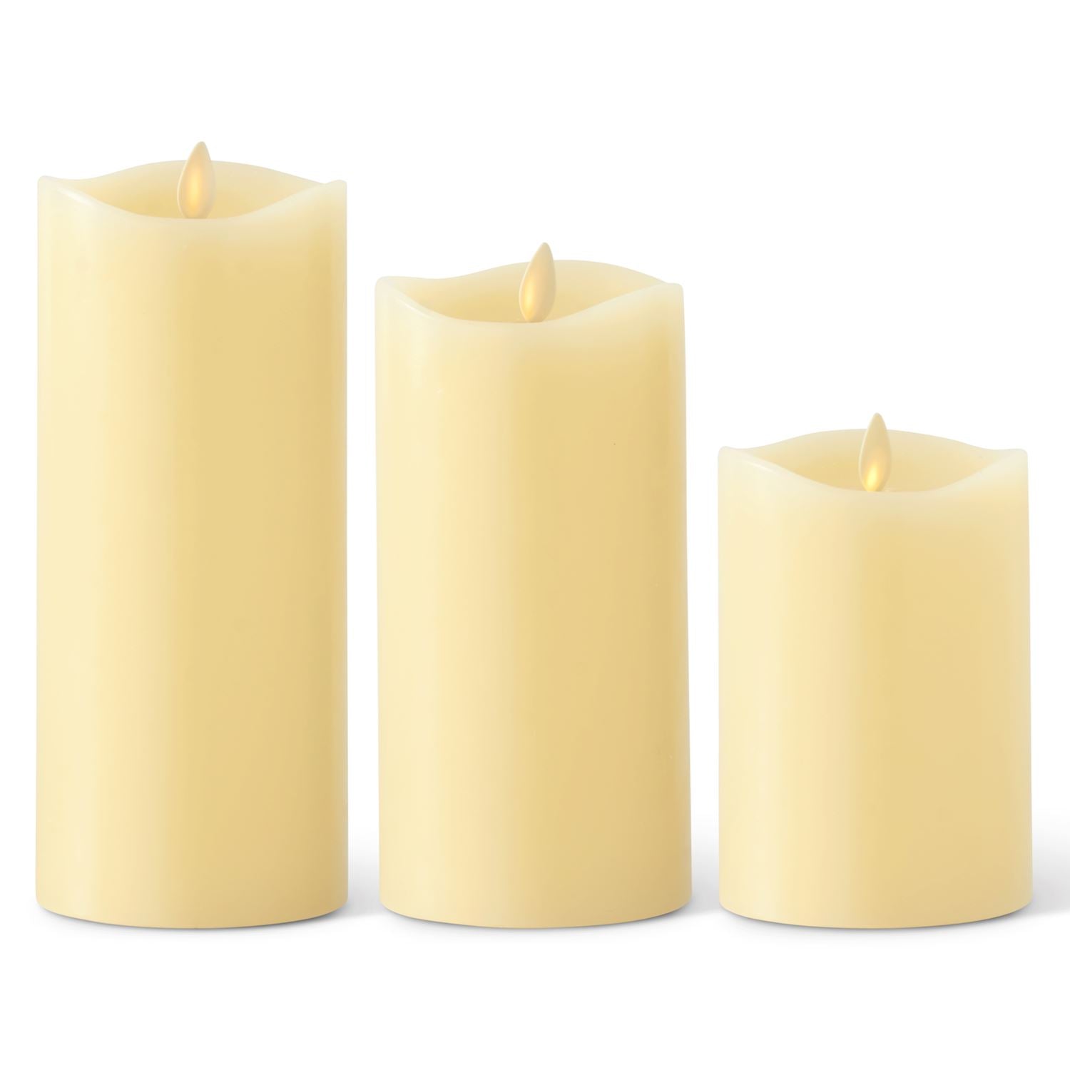 Ivory Wax Luminara 3.5" Indoor Pillar Candle  K&K   