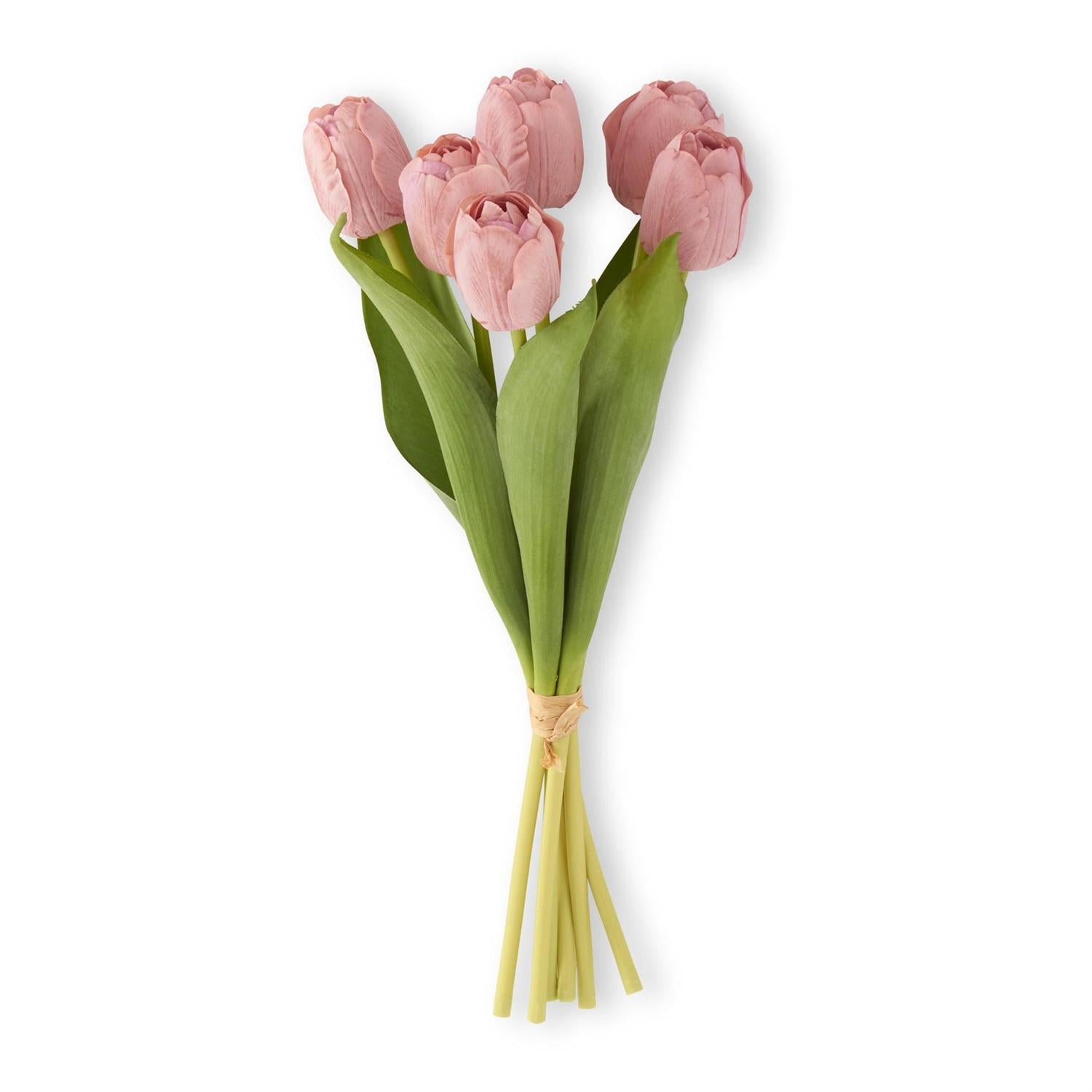 Real Touch Bloomed Tulip Bundle (6 Stem)  K&K Coral  