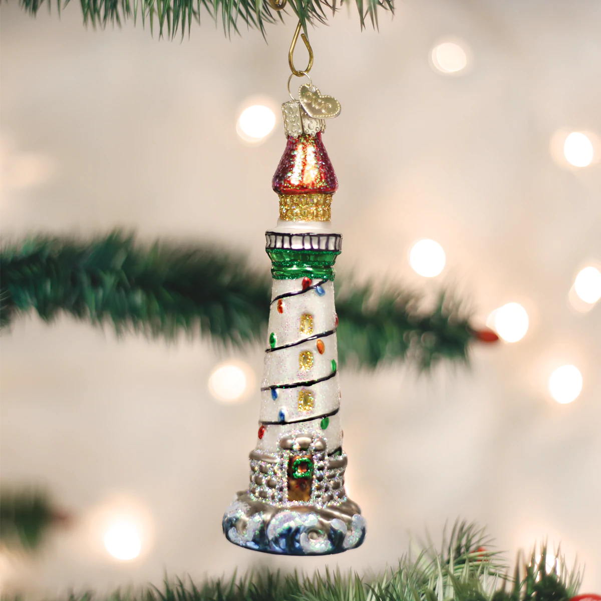 Holiday Lighthouse Ornament  Old World Christmas   