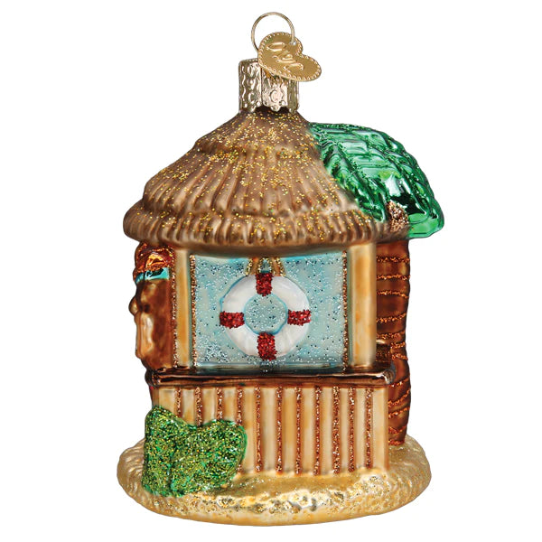 Tiki Hut Ornament  Old World Christmas   