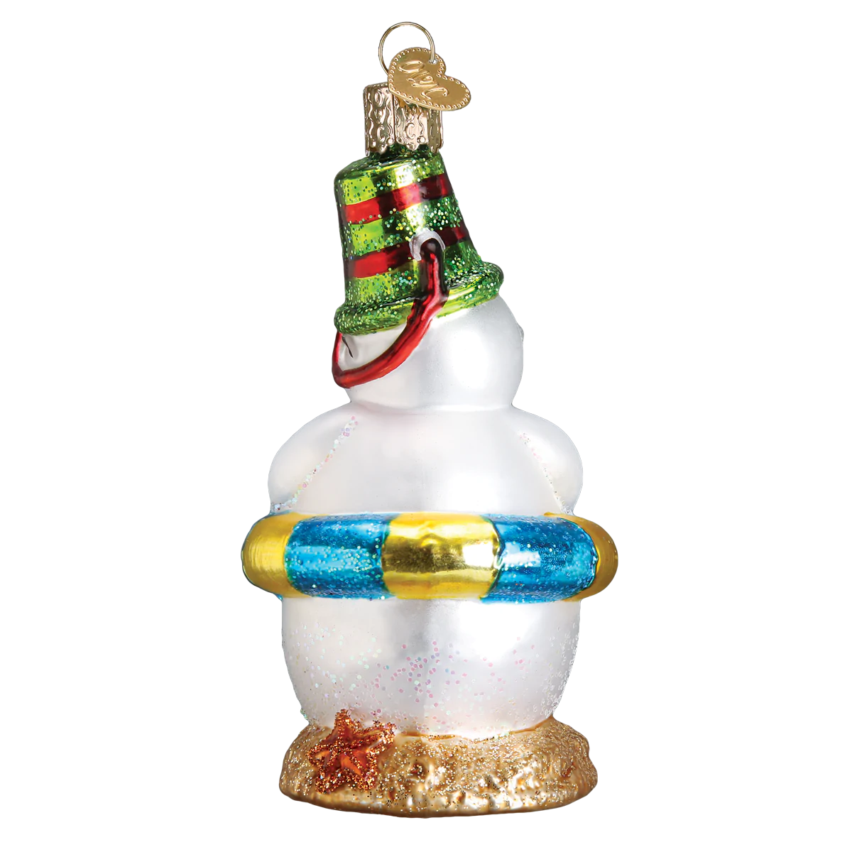 Snowman On Beach Ornament  Old World Christmas   