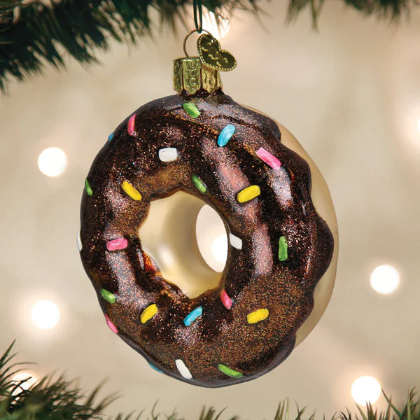 Chocolate Sprinkles Donut Ornament  Old World Christmas   