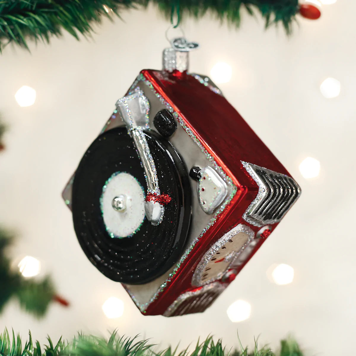 Record Player Ornament  Old World Christmas   