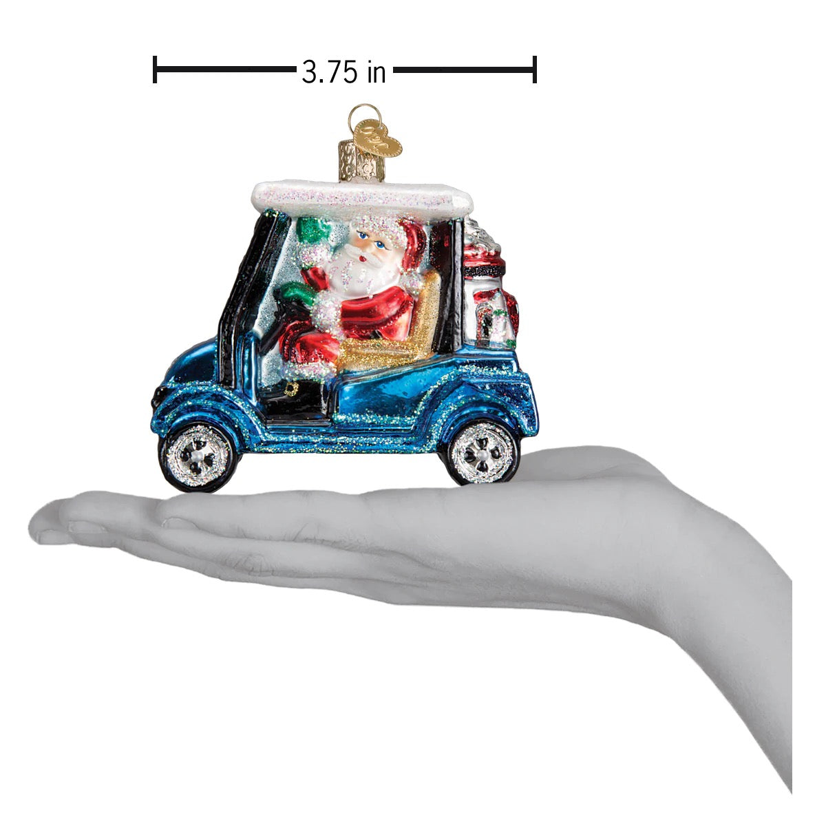 Golf Cart Santa Ornament  Old World Christmas   