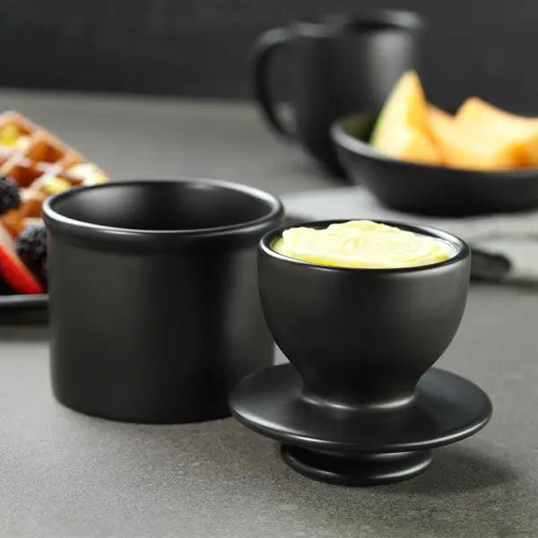 Retro Matte Butter Bell Crock - Black Matte ' The Original Butter Bell crock   