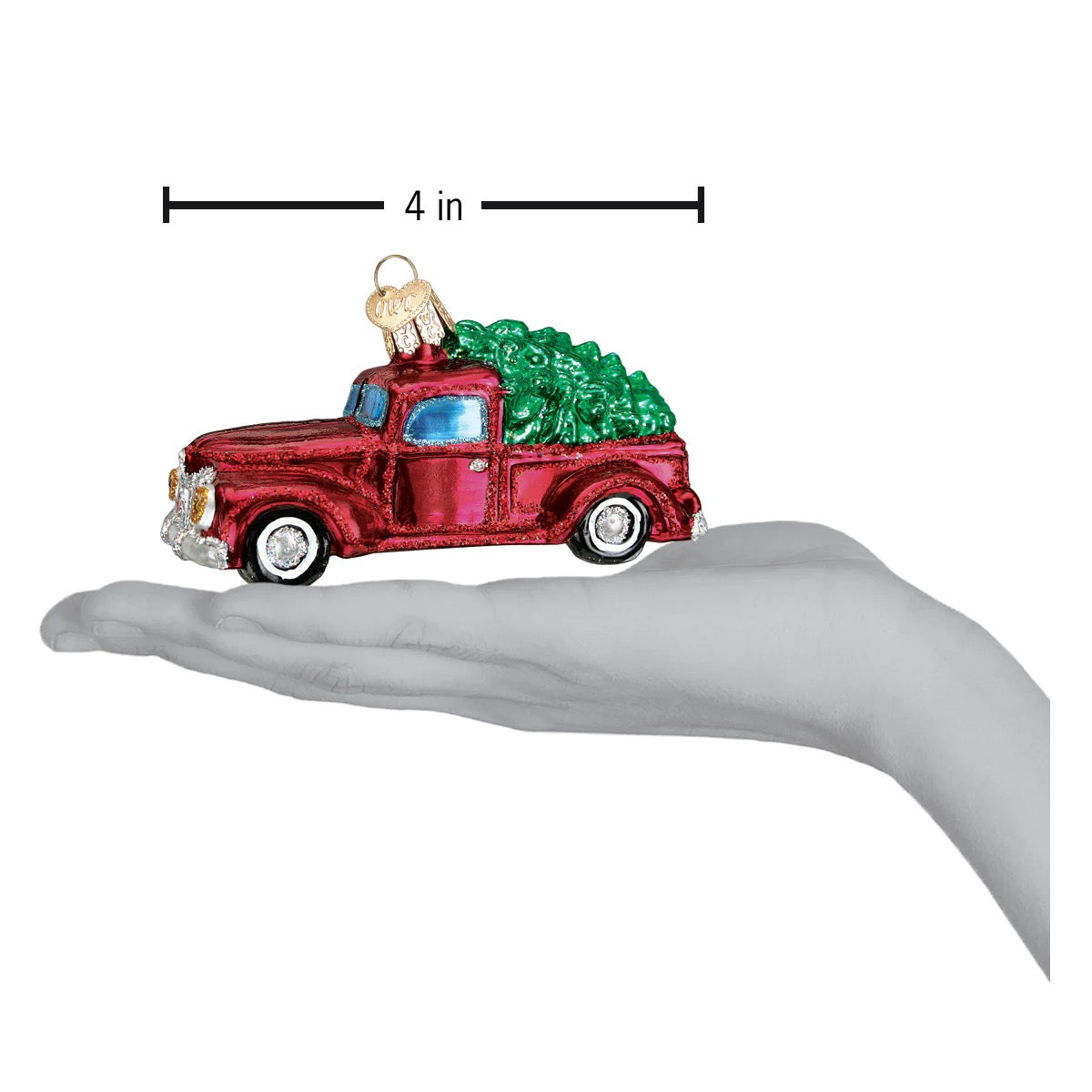 Old Truck With Tree Ornament  Old World Christmas   