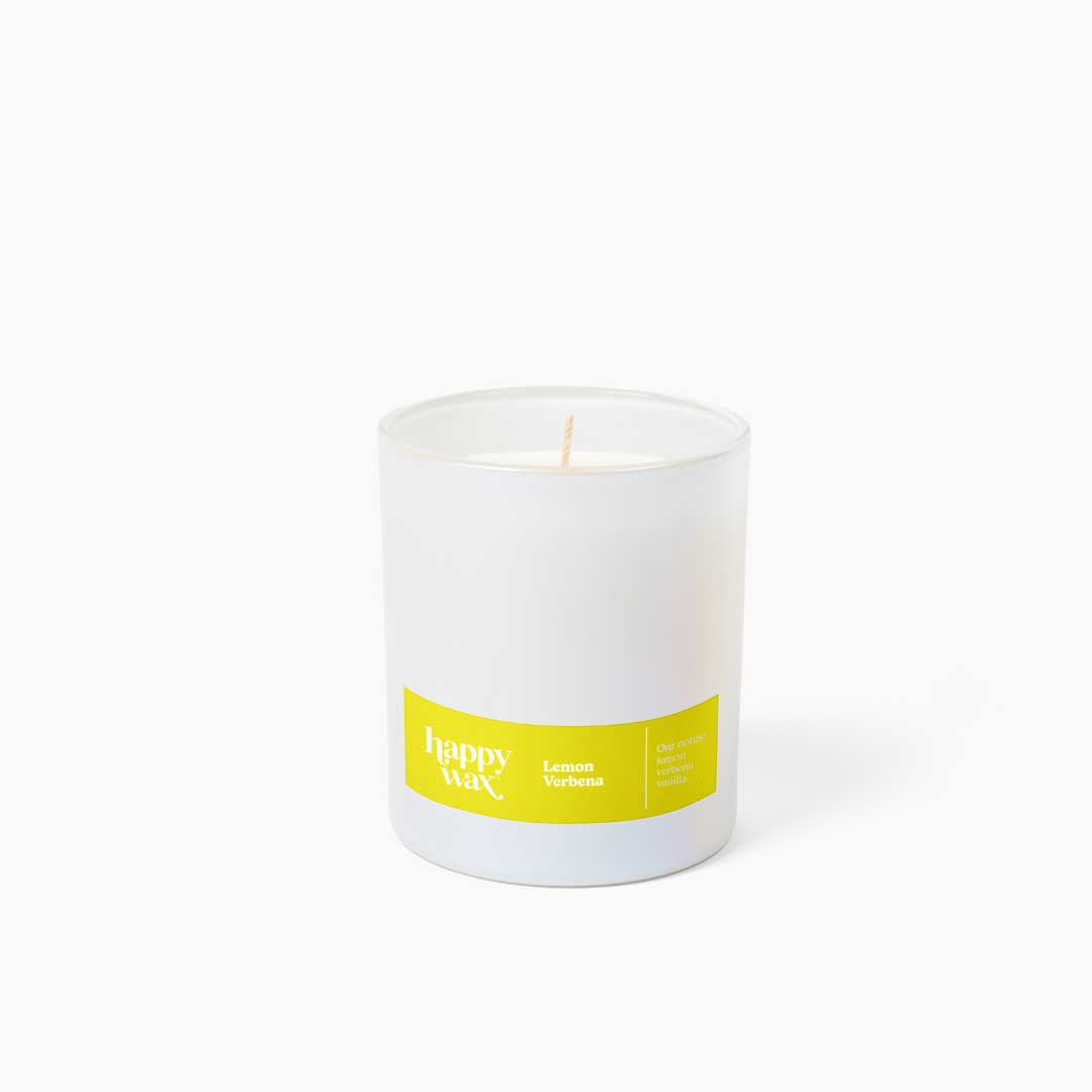 Lemon Verbena Single Wick Candle  Happy Wax   