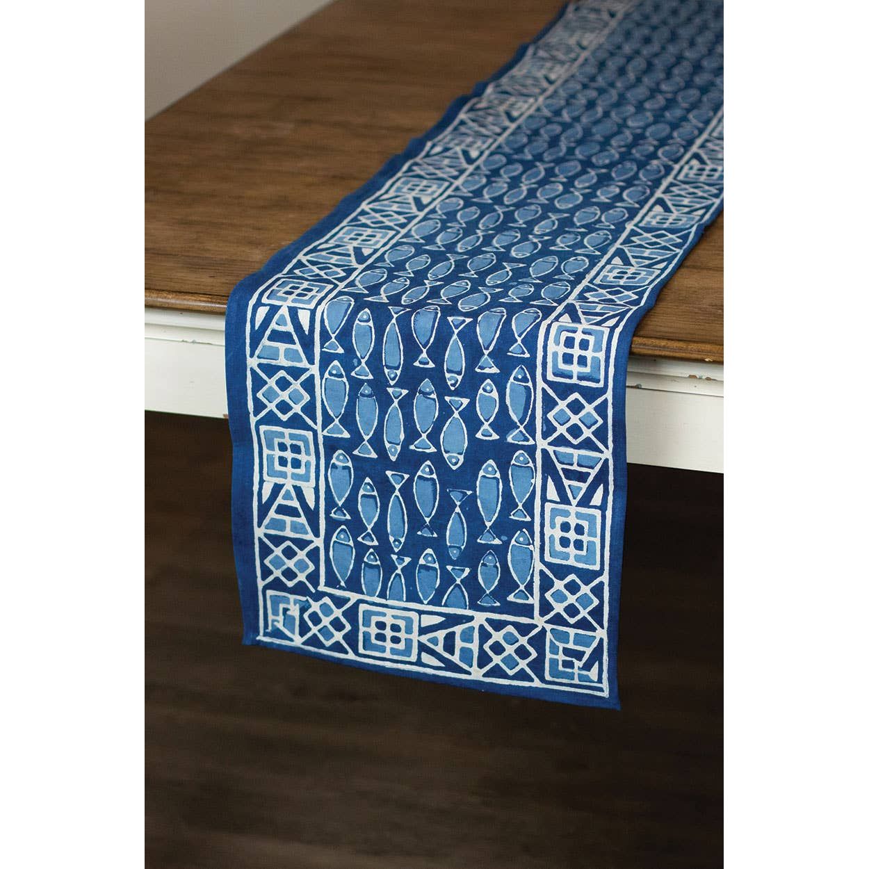 Indigo Fish Table Runner  Sevya Handmade   