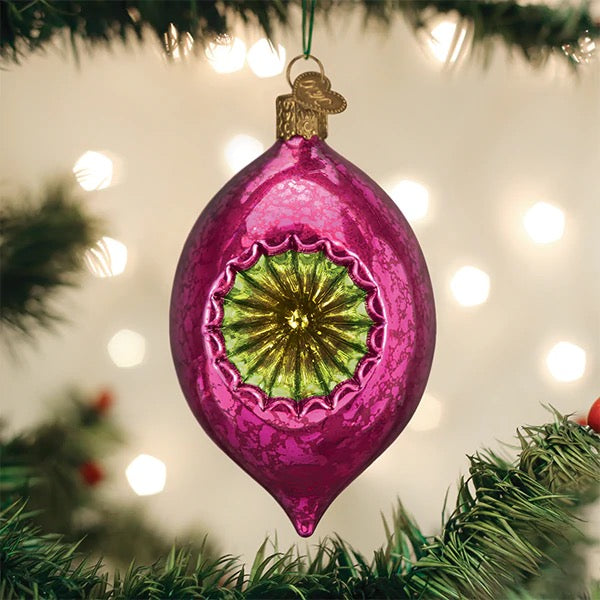 Dazzling Fuchsia Reflection Ornament  Old World Christmas   