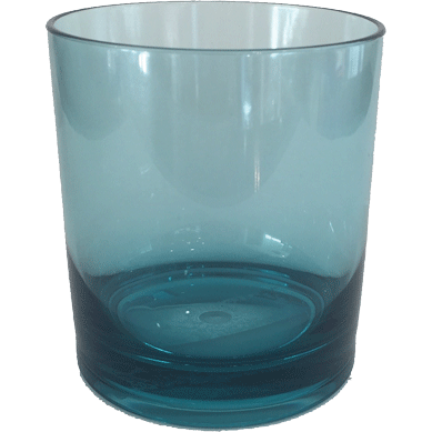 Acrylic Rocks Glass - Turquoise  Caspari   