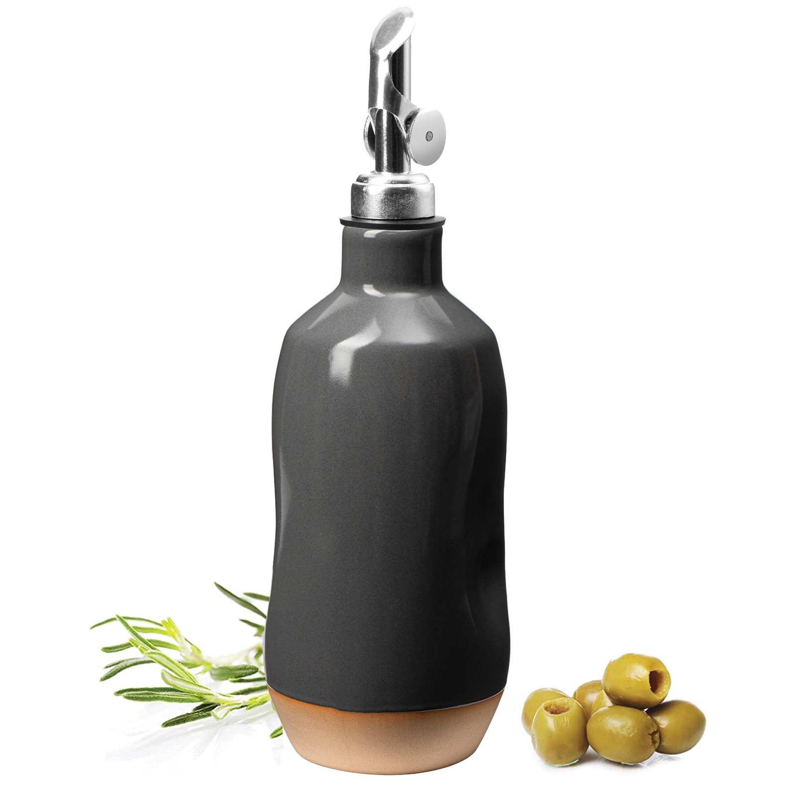 Cruet Ceramic Olive Oil Dispenser Bottle - 400ml Vinegar  The Wine Savant / Khen Glassware   