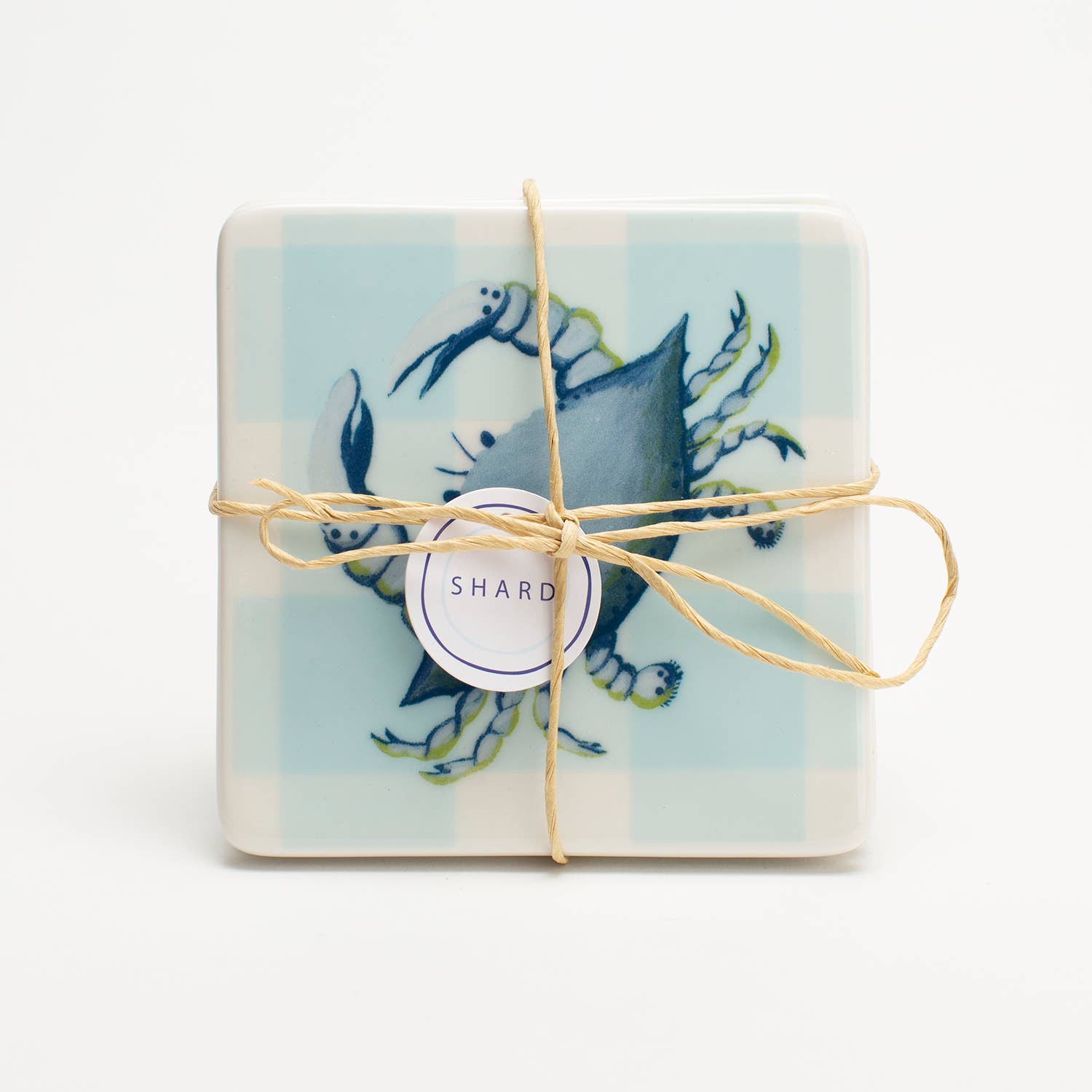 Blue Crab 4 Piece Coaster Set  Shard at Home   