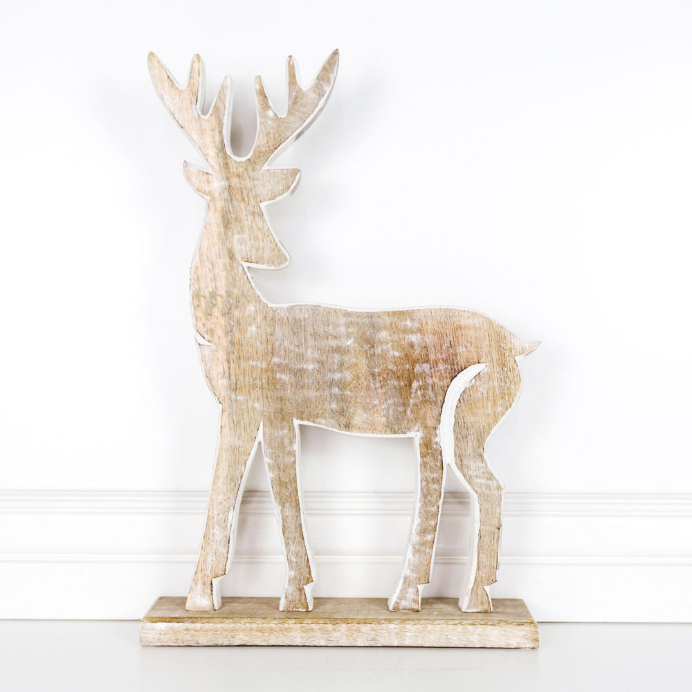 Mango Wood Reindeer Large Adams Christmas Adams & Co.   