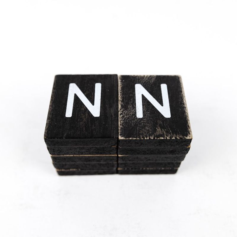 Extra Letters (N) Black/White Adams Ledgie Adams & Co.   