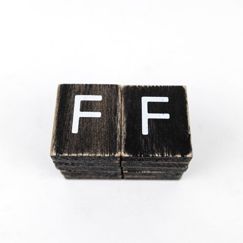 Extra Letters (F) Black/White Adams Ledgie Adams & Co.   