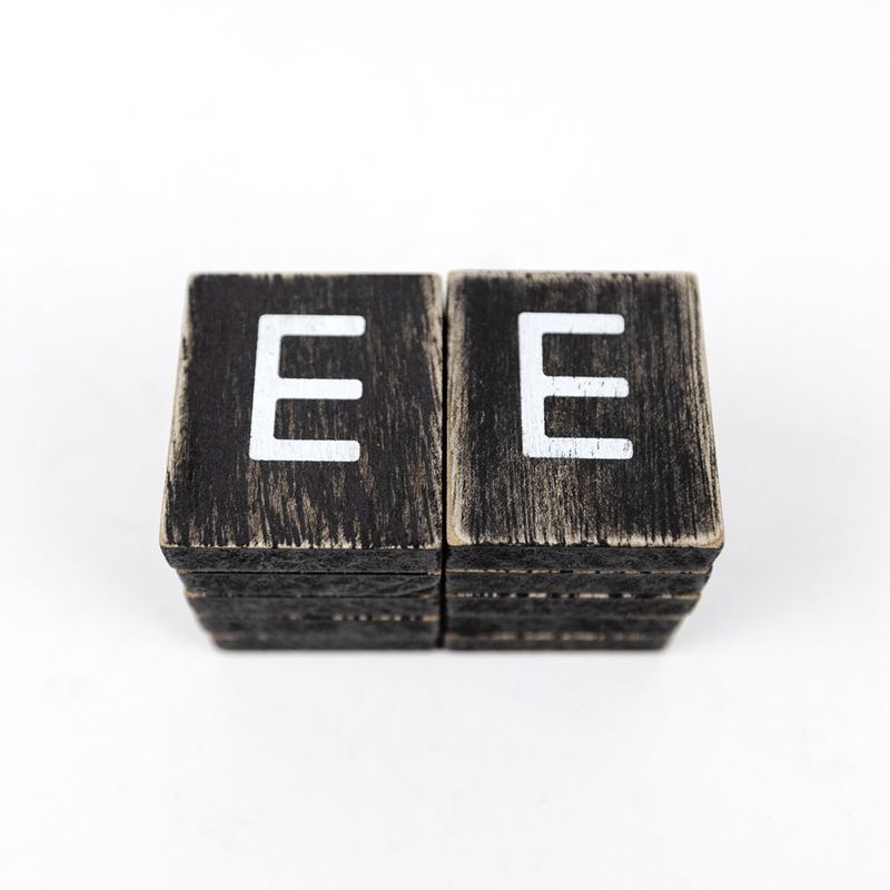 Extra Letters (E) Black/White Adams Ledgie Adams & Co.   