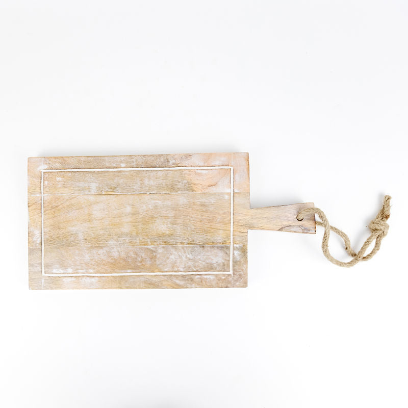 Mango Wood Chopping Board, Natural/White Adams Everyday Adams & Co.   