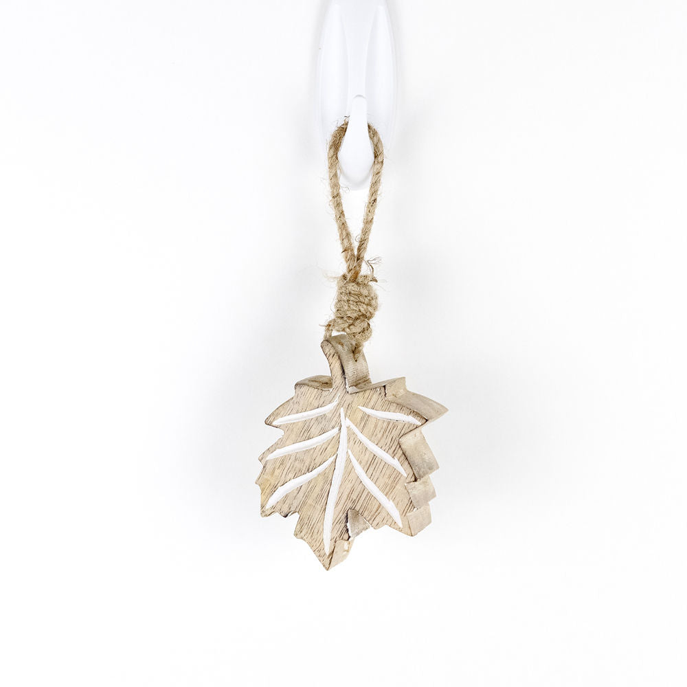 Mango Wood Leaf Ornament Adams Fall/Thanksgiving Adams & Co.   