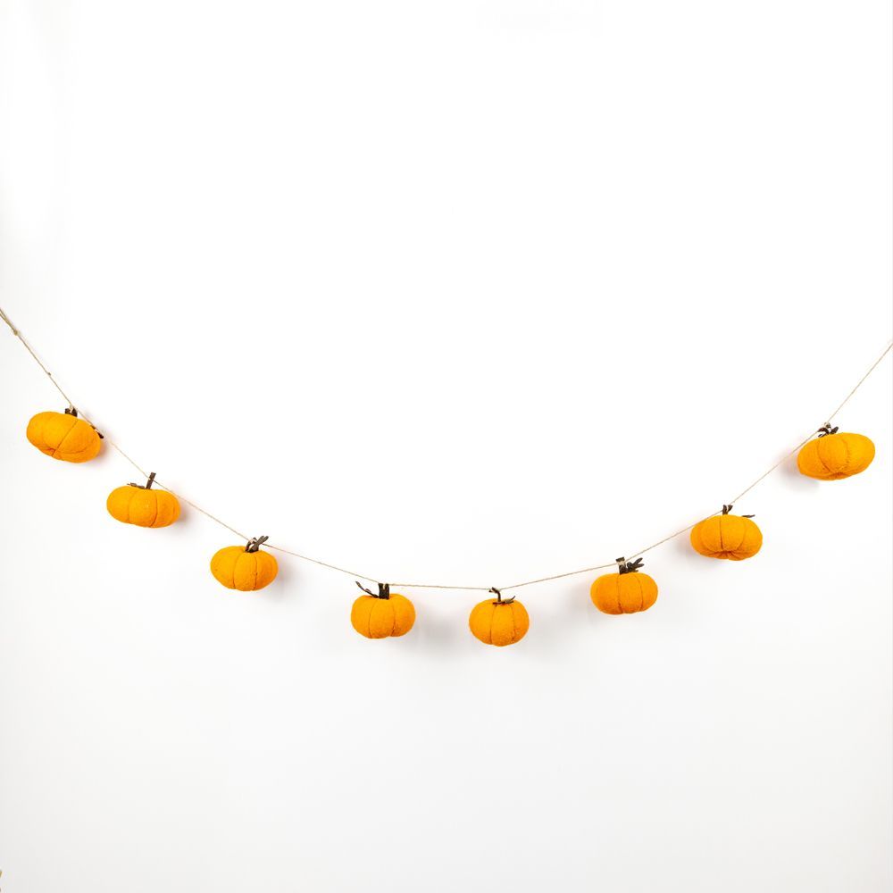 Felt Pumpkin Garland - Orange Adams Halloween Adams & Co.   