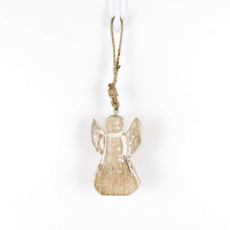 Mango Wood Ornament - Angel Adams Christmas Adams & Co.   