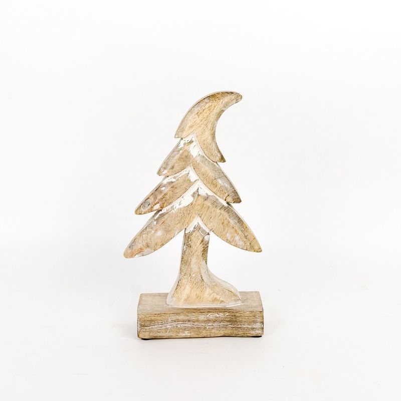 Mango Wood Cutout On Stand - Tree Adams Christmas Adams & Co.   