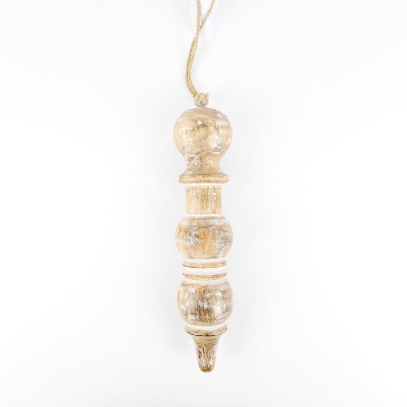 Mango Wood Ornament - Icicle Adams Christmas Adams & Co.   