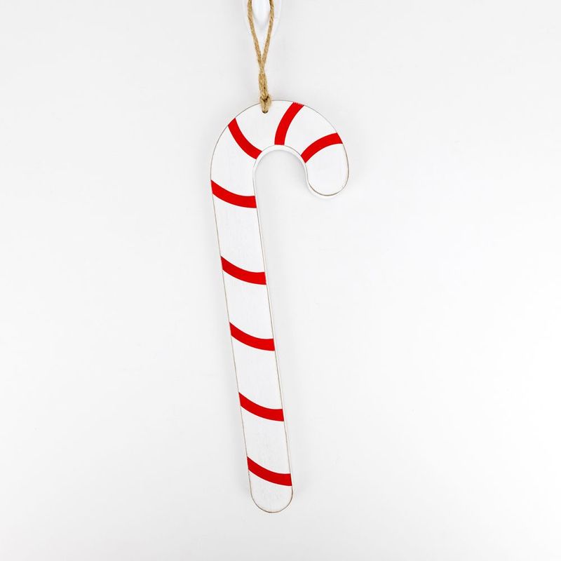 Double Sided Wood Ornament - Candy Cane Adams Christmas Adams & Co.   