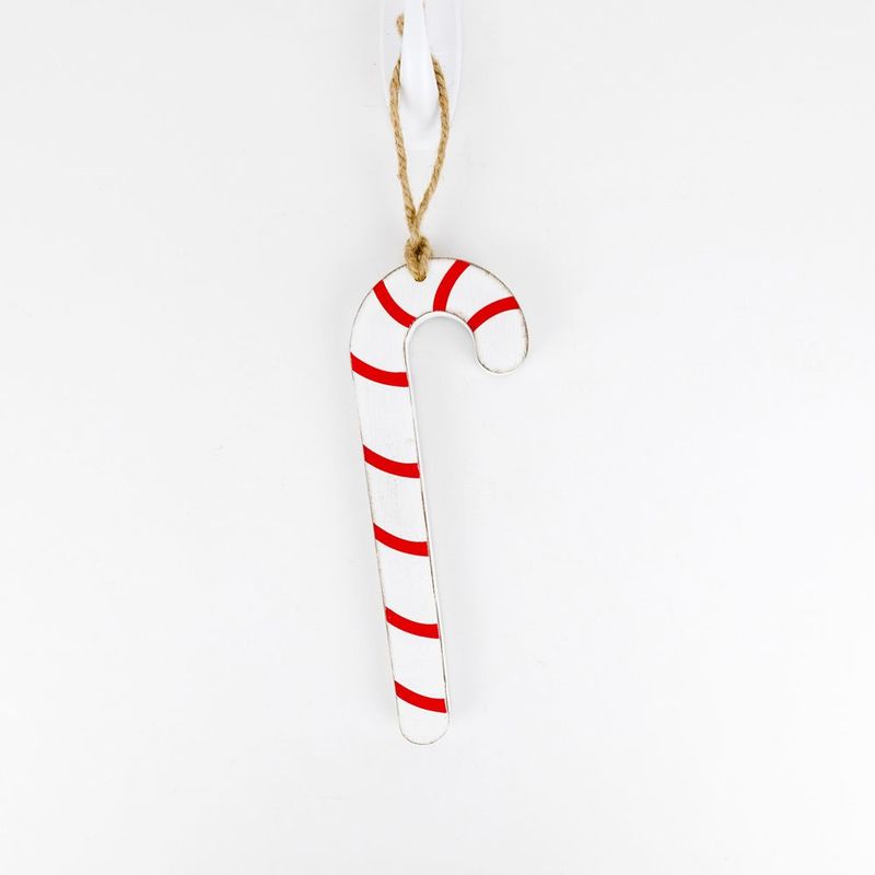 Double Sided Wood Ornament - Candy Cane Adams Christmas Adams & Co.   