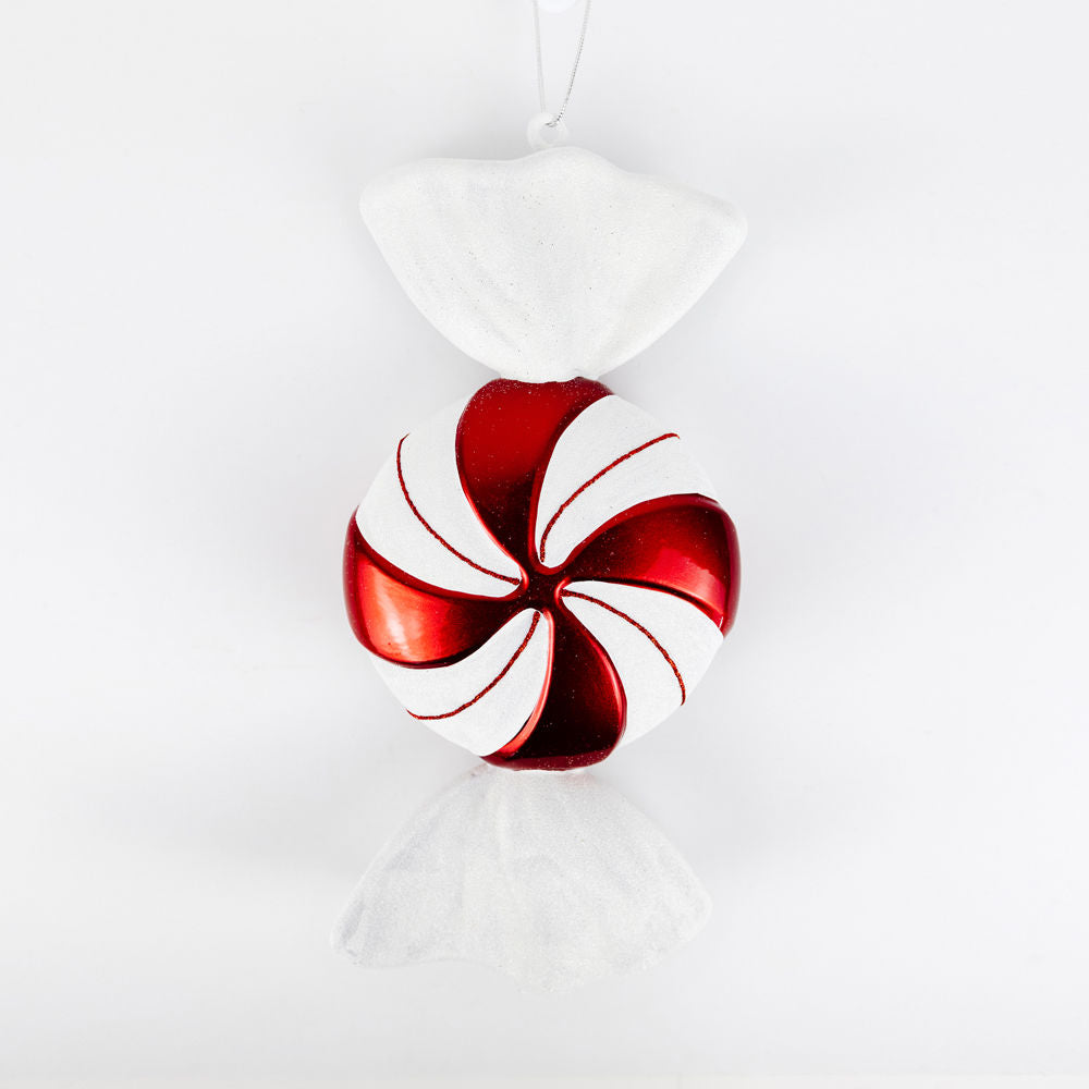 Acrylic Peppermint Candy Cane Ornament - 12" X 6" Adams Christmas Adams & Co.   