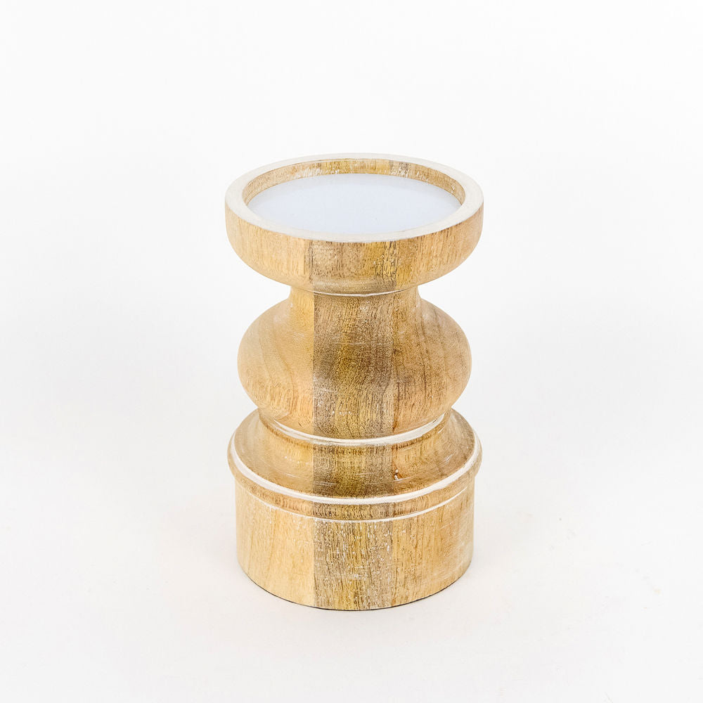 Mango Wood Candle Holder Adams Everyday Adams & Co.   