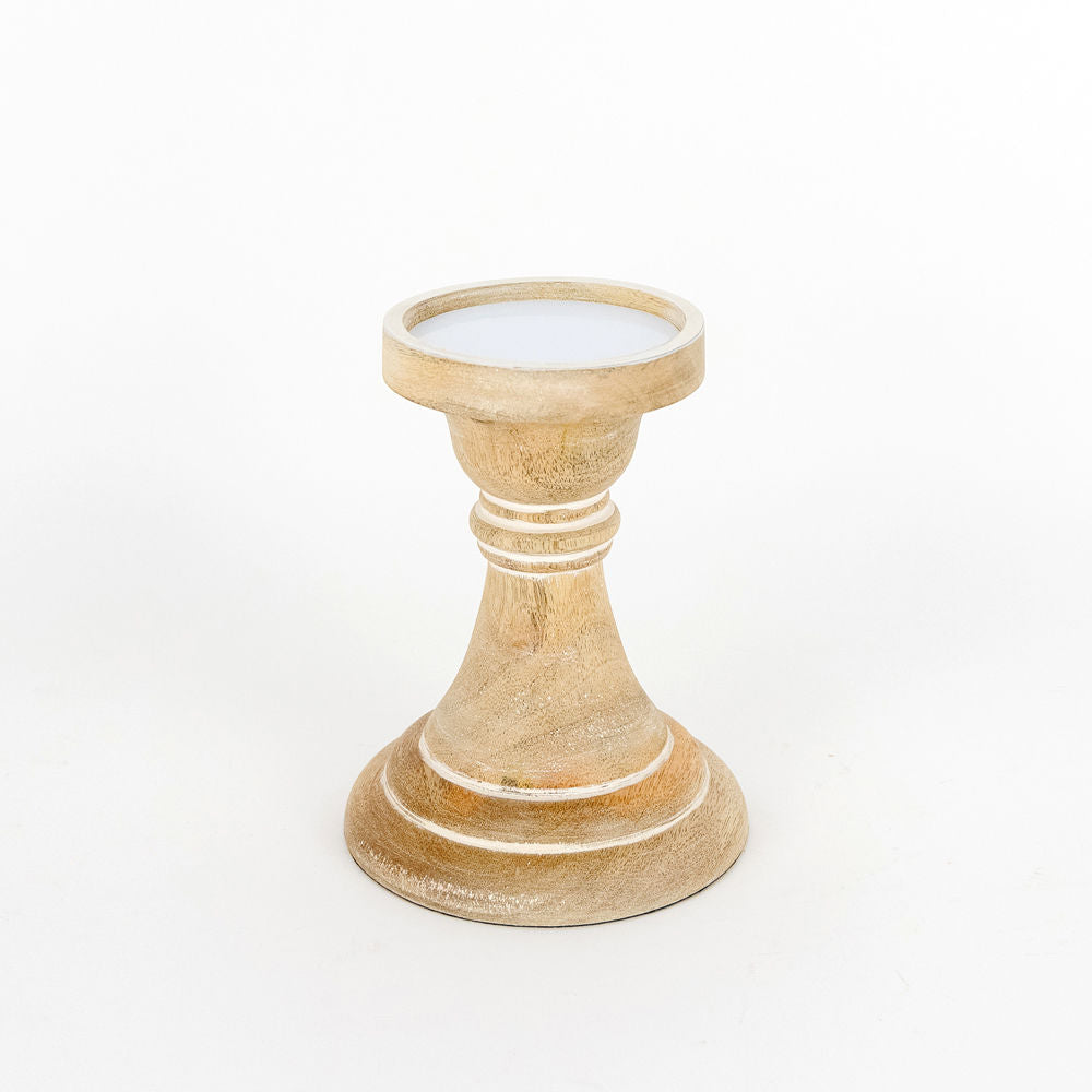 Mango Wood Candle Holder Adams Everyday Adams & Co.   