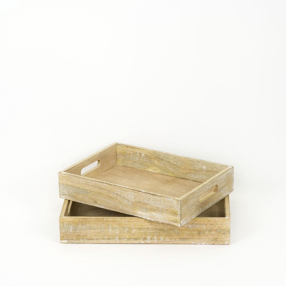 Mango Wood Nested Trays Adams Everyday Adams & Co.   