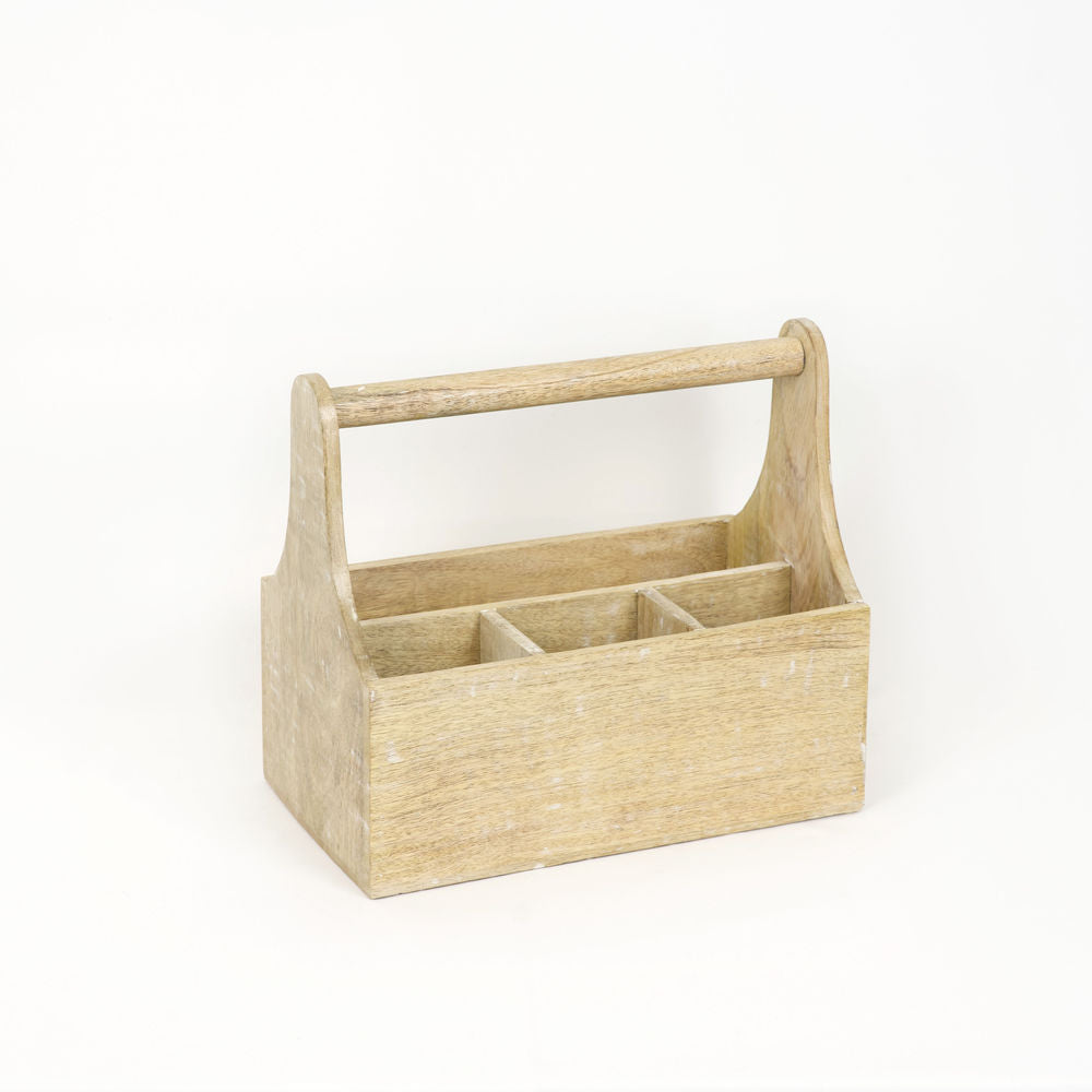 Mango Utensil Wood Caddy Adams Everyday Adams & Co.   