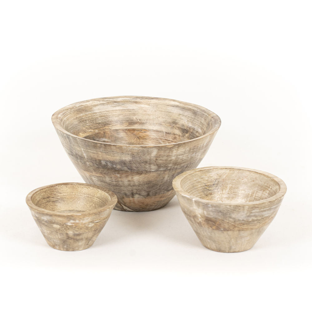 Mango Wood Nested Bowls S/3 Adams Everyday Adams & Co.   