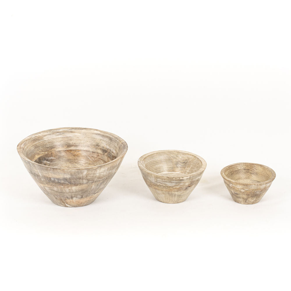 Mango Wood Nested Bowls S/3 Adams Everyday Adams & Co.   