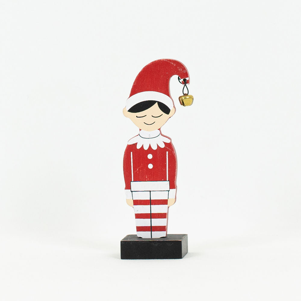 Wood Cutout Elf on Stand (Boy) Small Adams Christmas Adams & Co.   