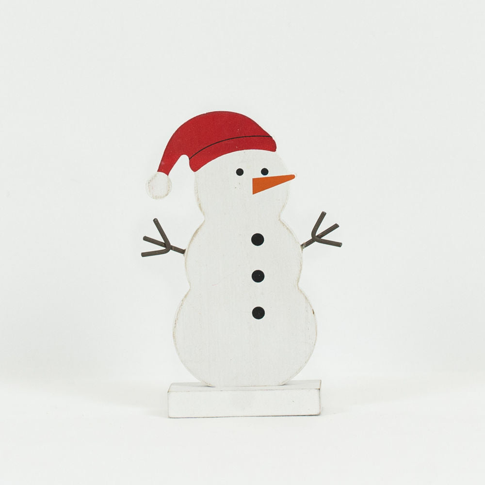 Wood Cutout on Stand (Snowman) Small Adams Christmas Adams & Co.   