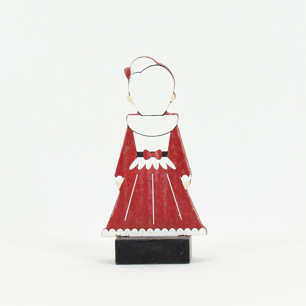 Wood Cutout on Base (Mrs Claus) Small Adams Christmas Adams & Co.   