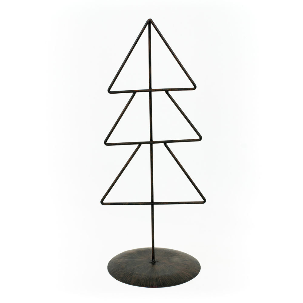 Metal Xmas Tree on Stand (Triangle) Black (Large) Adams Christmas Adams & Co.   