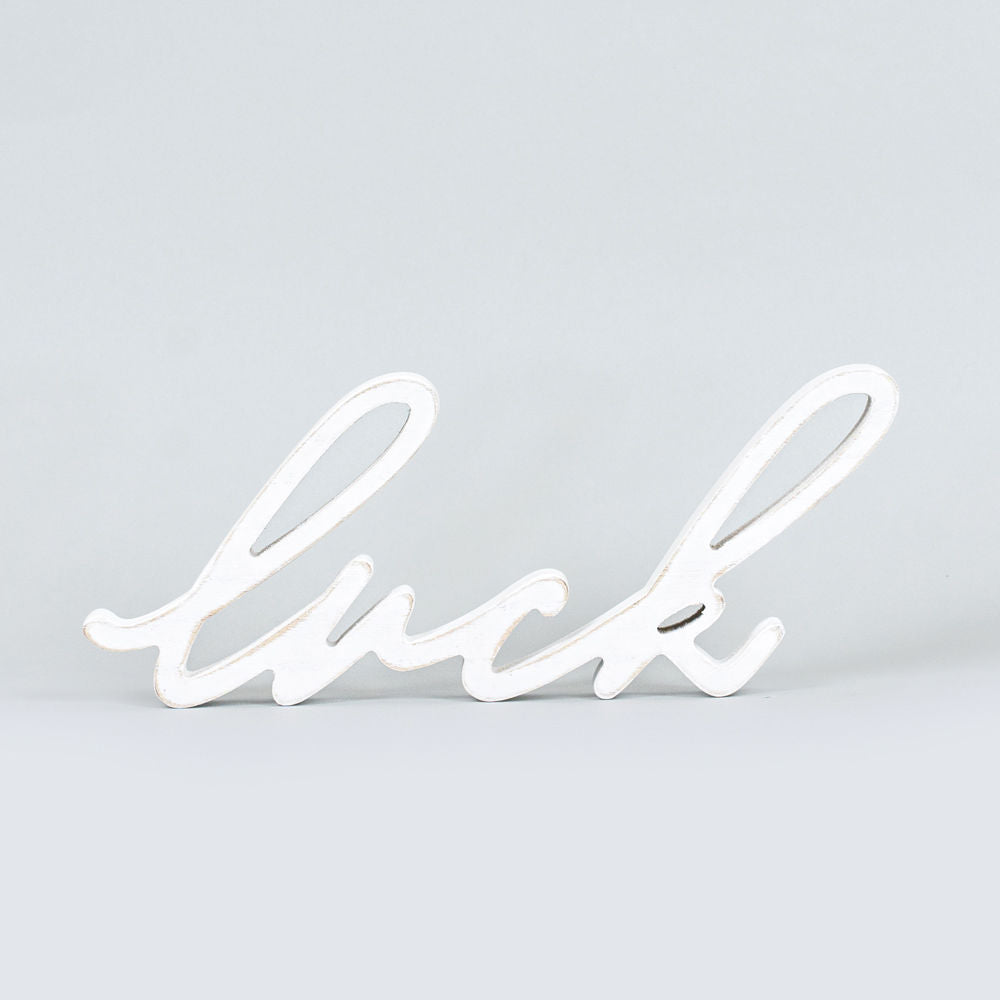 Wood Script "Luck" Cutout Adams Easter/Spring Adams & Co.   