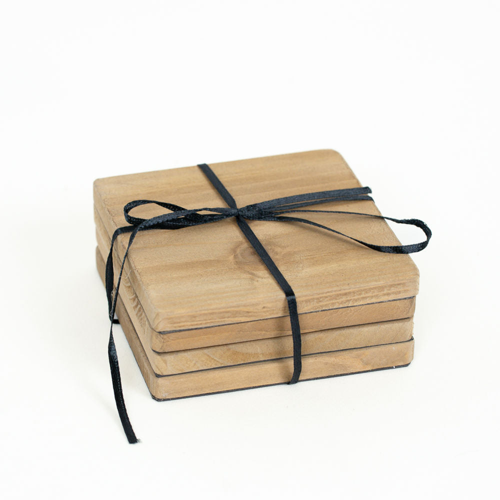 Square Wood Coasters Adams Everyday Adams & Co.   